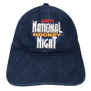 ESPN National Hockey Night Slideback Baseball Cap Blue One Size 6 Panel Captiv8